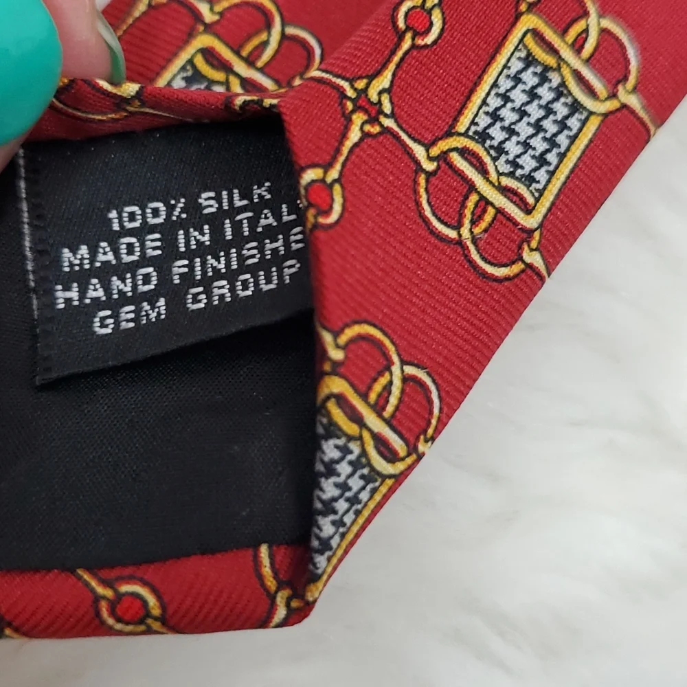 PAOLO by GUCCI red 100% silk tie luxury